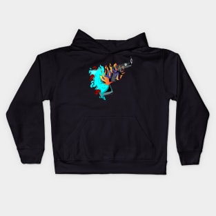 Shooting Hand Illustration Kids Hoodie